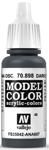 Vallejo Model Color: 048 Schwarzblau (Dark Sea Blue), (898)