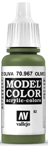 Vallejo Model Color: 082 Olivgrün Hell (Olive Green), (967)