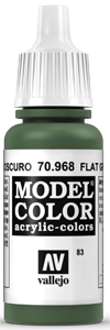 Vallejo Model Color: 083 Olivgrün Mittel (Flat Green), (968)
