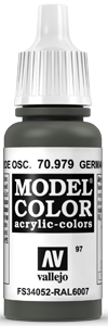 Vallejo Model Color: 097 Braungrün (German Camo Dark Green), (979)