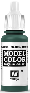 Vallejo Model Color: 099 Schwarzgrün (German Camo Extra Dark), (896)