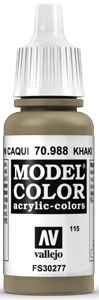 Vallejo Model Color: 115 Khakibraun (Khaki), (988)