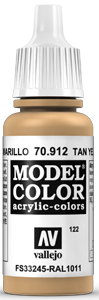 Vallejo Model Color: 122 Braungelb (Tan Yellow), (912)