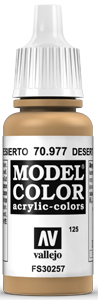 Vallejo Model Color: 125 Ockergelb Dunkel (Desert Yellow), (977)