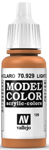 Vallejo Model Color: 129 Hellbraun (Light Brown), (929)