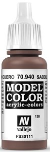 Vallejo Model Color: 138 Lehmbraun (Saddle Brown), (940)
