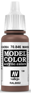 Vallejo Model Color: 139 Mahagonibraun (Mahogany Brown), (846)