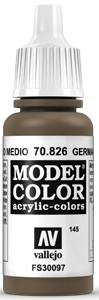 Vallejo Model Color: 145 Mittelbraune Tarnung (German Camo Medium Brown) (826)