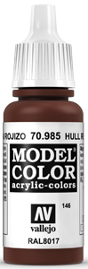 Vallejo Model Color: 146 Dunkelbraun (Hull Red), (985)
