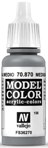 Vallejo Model Color: 158 Mittelgrau (Medium Sea Grey), (870)