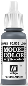 Vallejo Model Color: 161 London Grau (London Grey), (836)